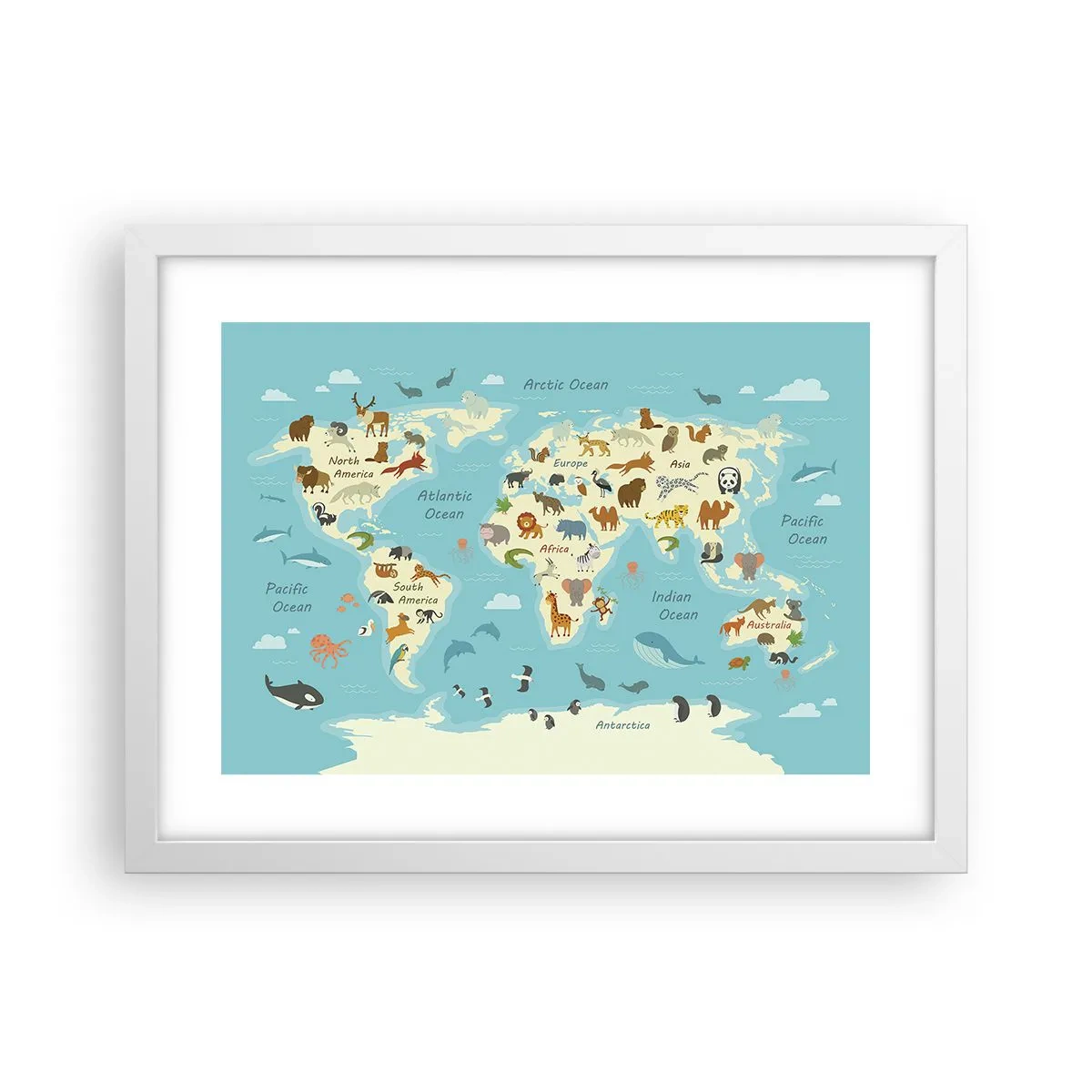 Poster in einem weißen Rahmen - Gute Nachbarn - 40x30 cm