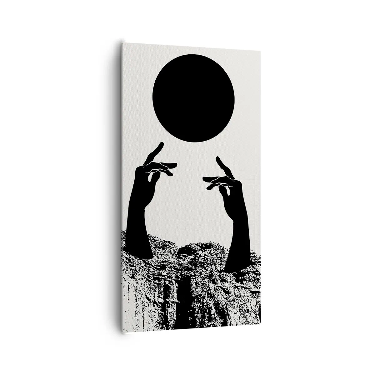 Bild auf Leinwand - Leinwandbild - Surrealistische Komposition: die Sonne und der Rest - 65x120 cm