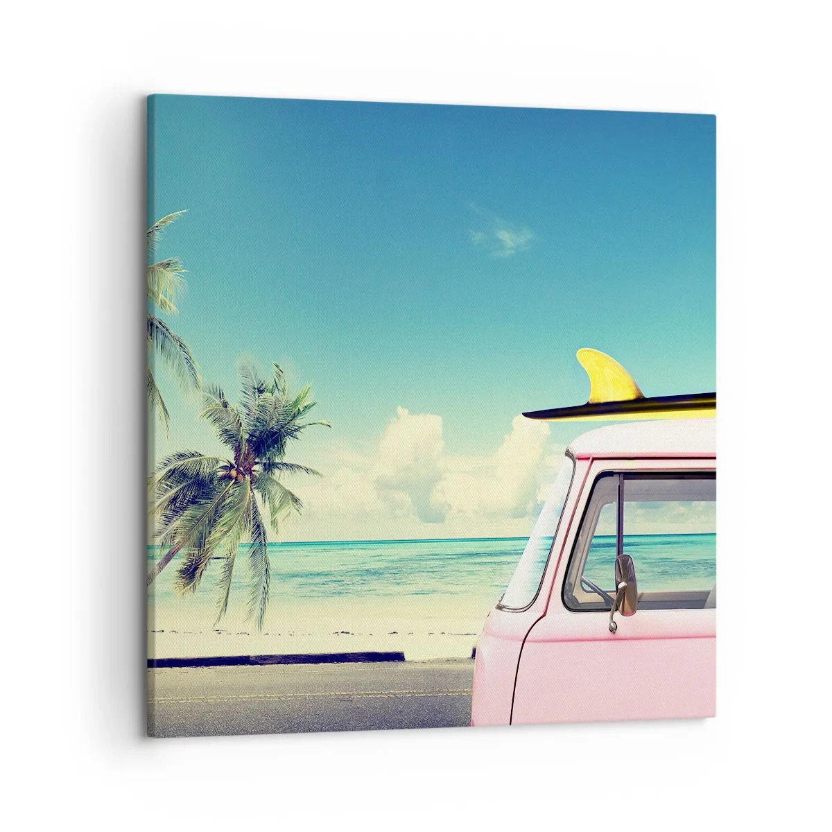 Bild auf Leinwand - Leinwandbild - Zeit um in die Ferien zu starten - 50x50 cm