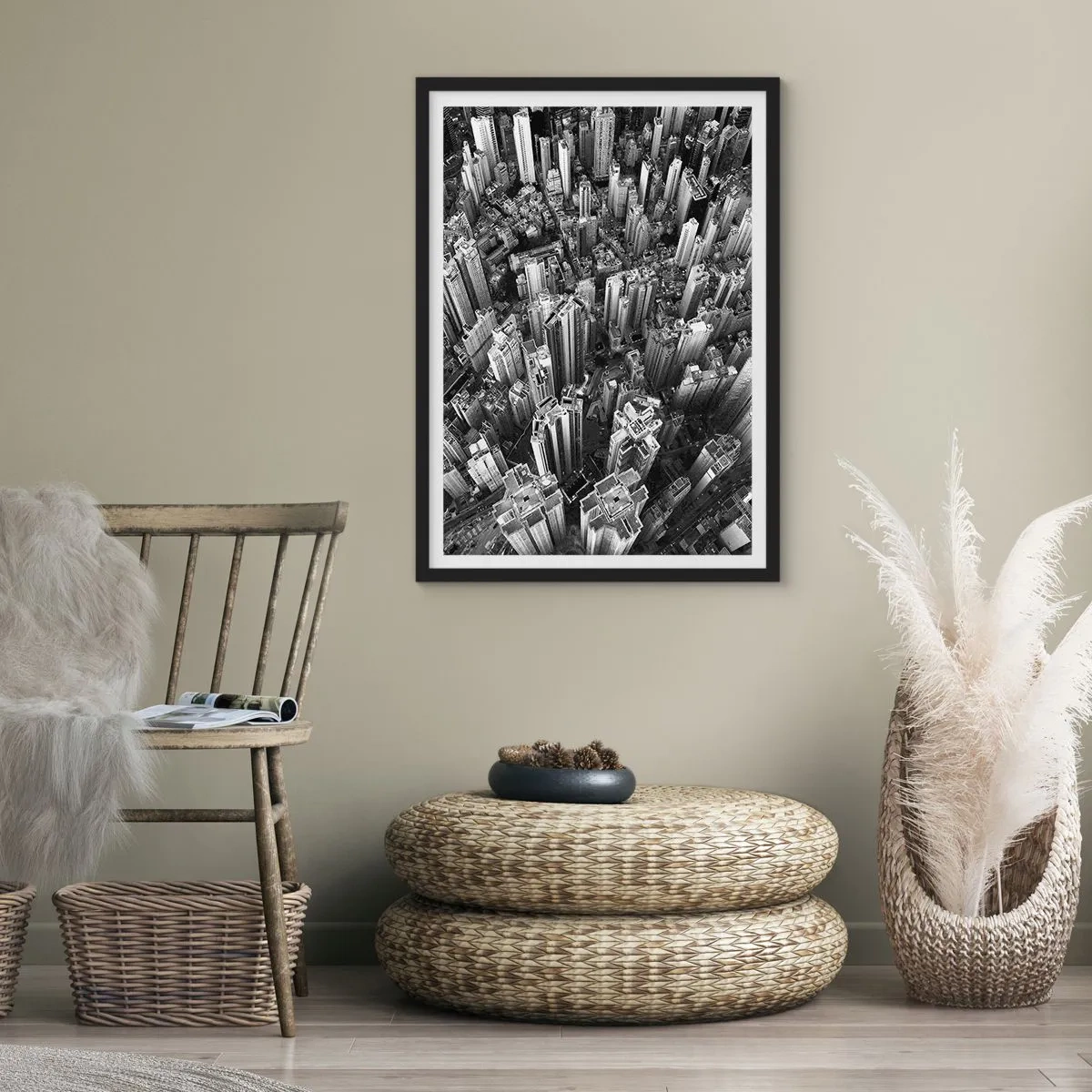 Poster in einem schwarzem Rahmen - Immer höher und höher - 61x91 cm