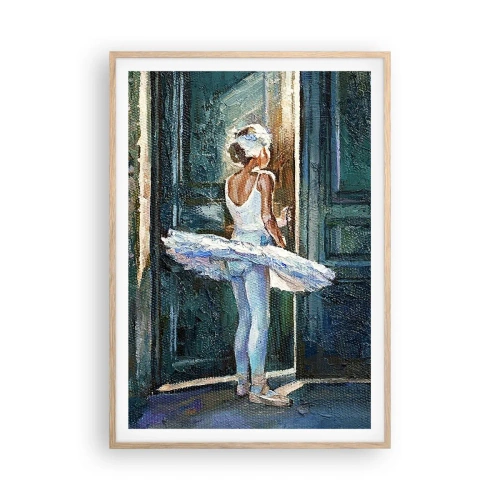 Poster in einem Rahmen aus heller Eiche - Vor der Show - 70x100 cm