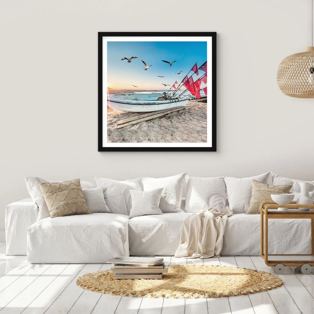 Poster in einem schwarzem Rahmen - Wohlverdiente Ruhe - 30x30 cm