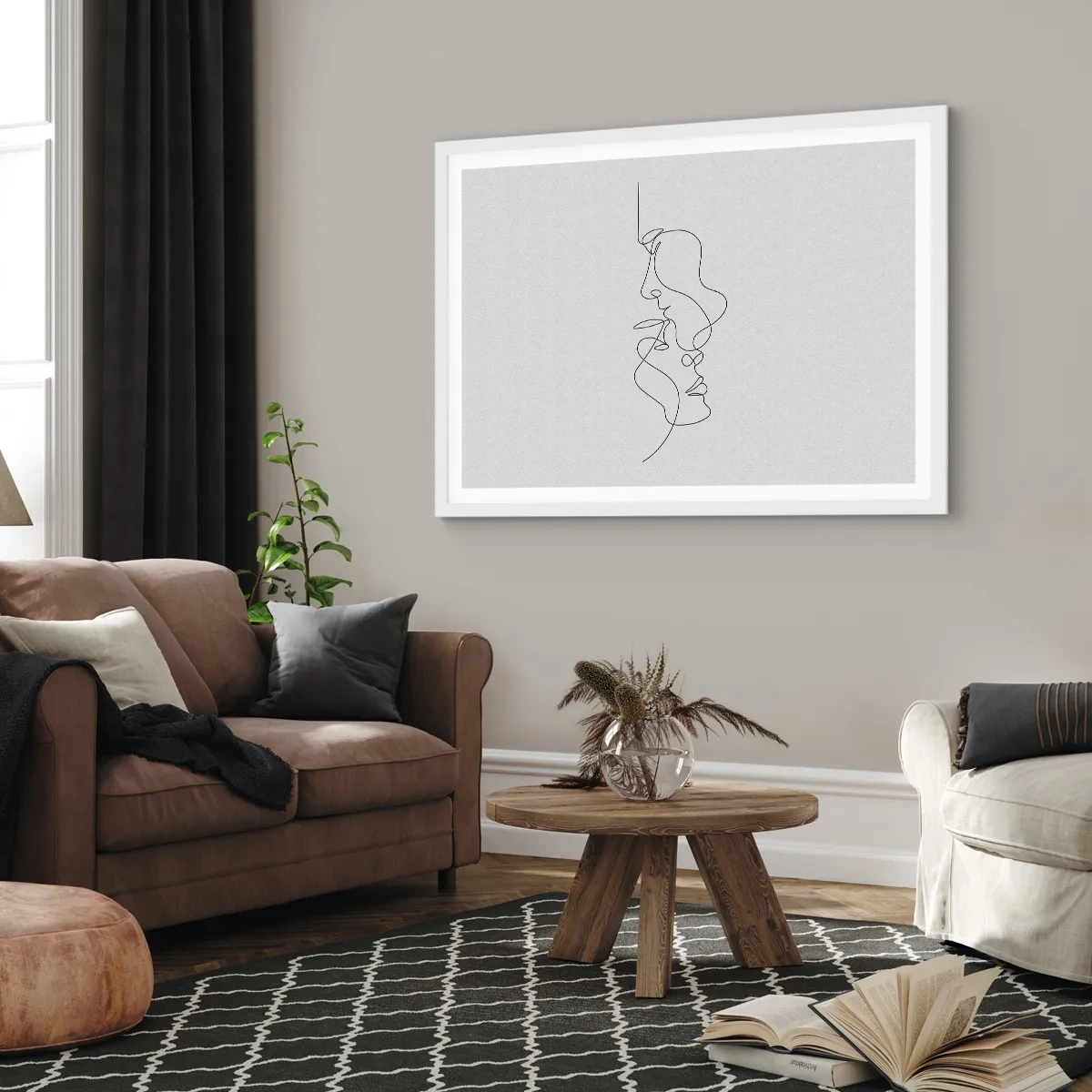 Poster in einem weißen Rahmen - Die Hitze bitterer Begierden - 50x40 cm