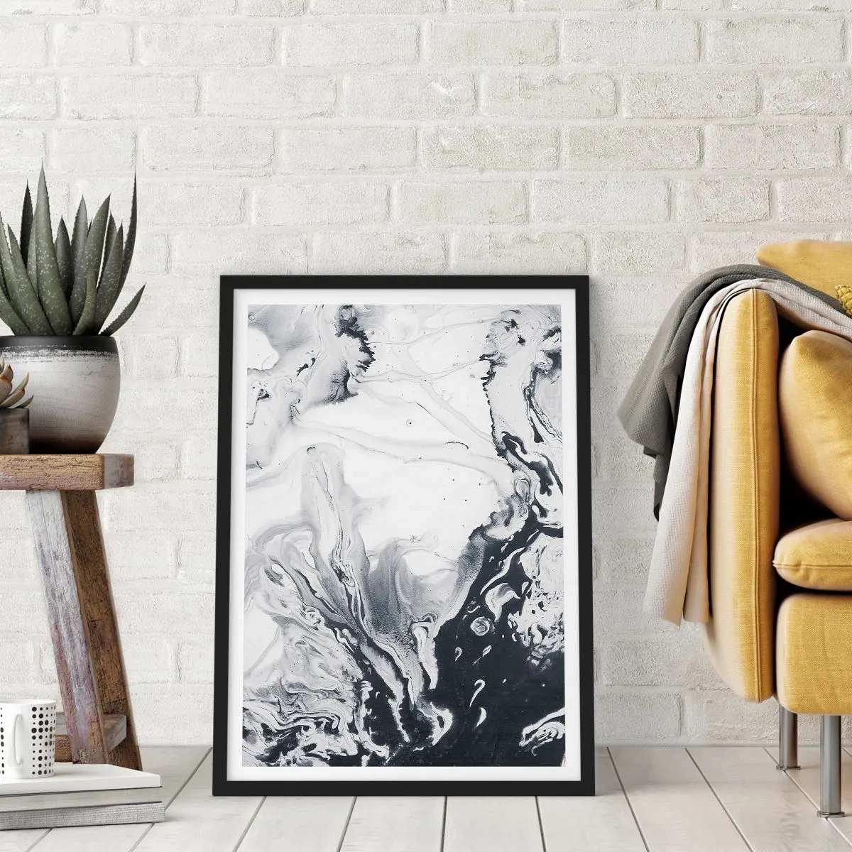 Poster in einem schwarzem Rahmen - Das Innere der Erde - 70x100 cm