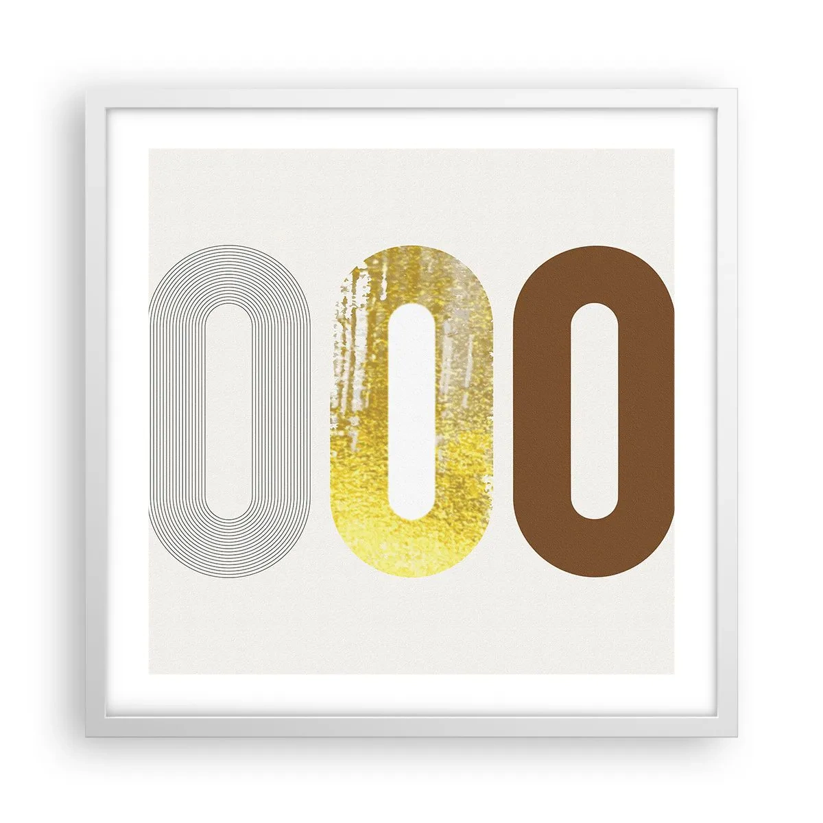 Poster in einem weißen Rahmen - Oooh! - 50x50 cm