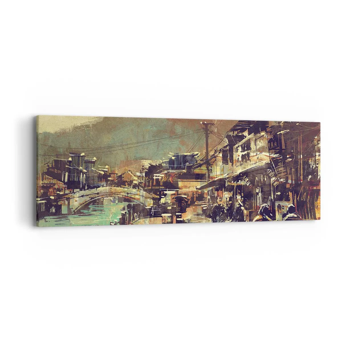 Bild auf Leinwand - Leinwandbild - Das Leben als Reichtum an Grau - 90x30 cm