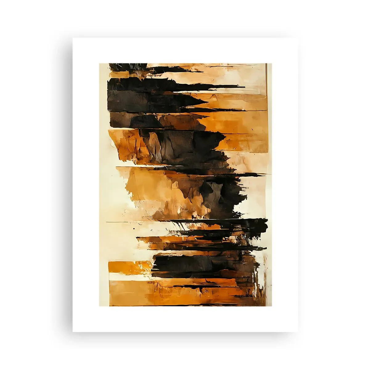 Poster - Harmonie von Schwarz und Gold - 30x40 cm