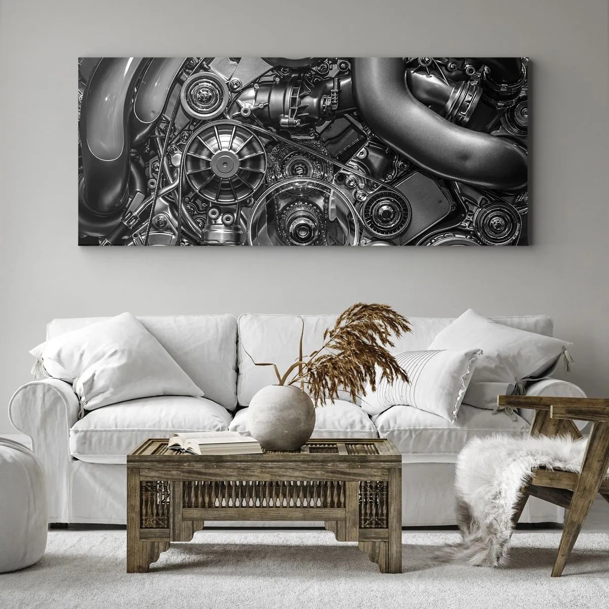 Bild auf Leinwand - Leinwandbild - Die Poesie der Mechanik - 100x40 cm