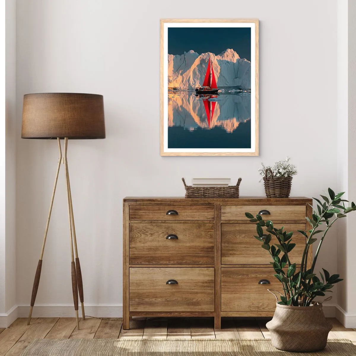 Poster in einem Rahmen aus heller Eiche - Am Rande der Welt - 70x100 cm