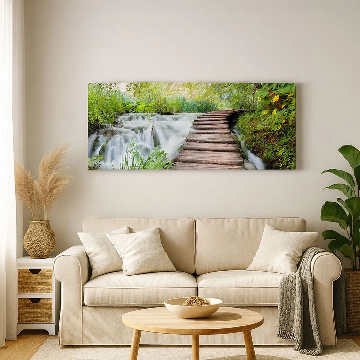 Bild auf Leinwand - Leinwandbild - Das Wasser ist überhaupt nicht ruhig - 100x40 cm