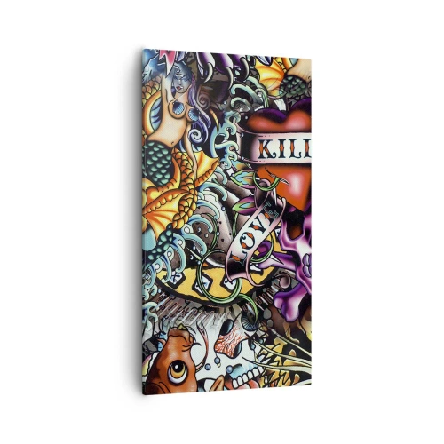 Bild auf Leinwand - Leinwandbild - Der Traum des Tätowierers - 55x100 cm