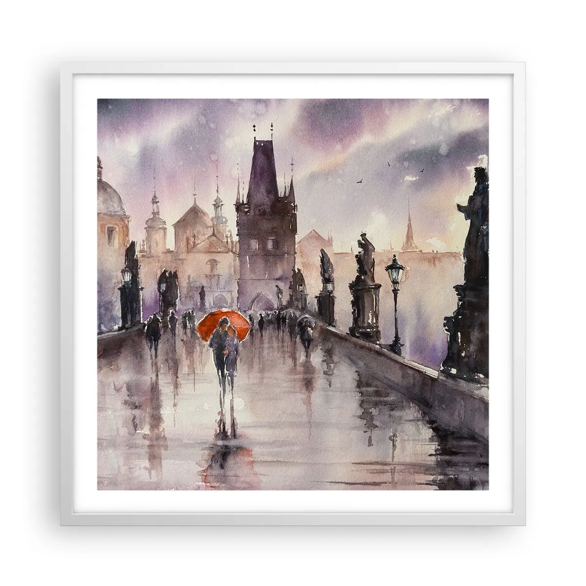 Poster in einem weißen Rahmen - Leute verändern sich nicht - 60x60 cm