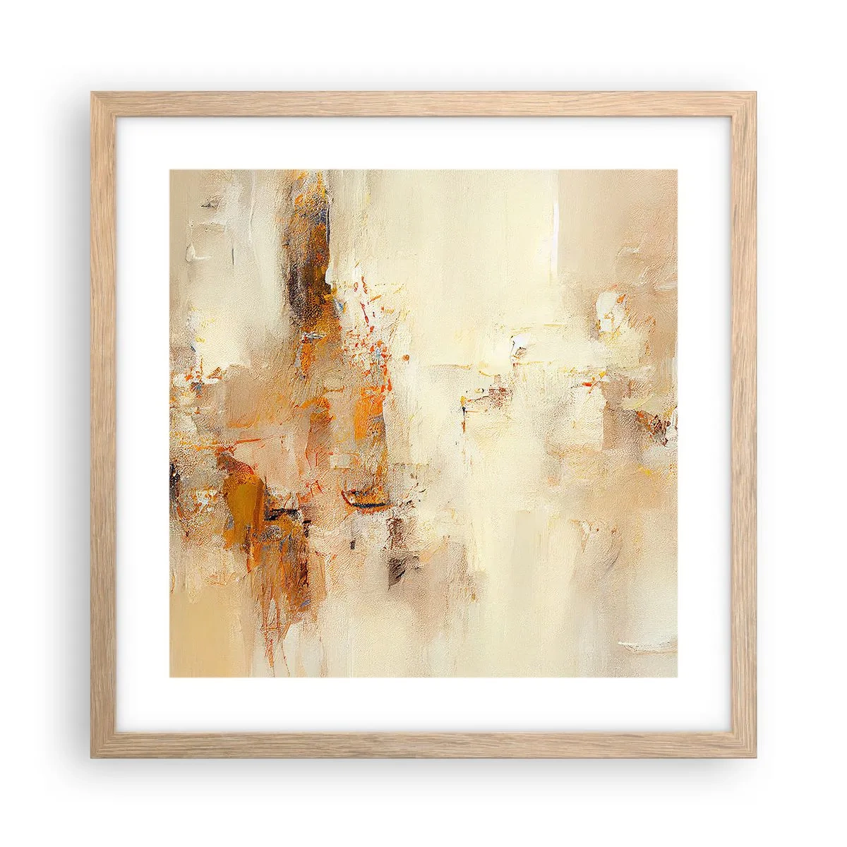 Poster in einem Rahmen aus heller Eiche - Seele aus Bernstein - 40x40 cm