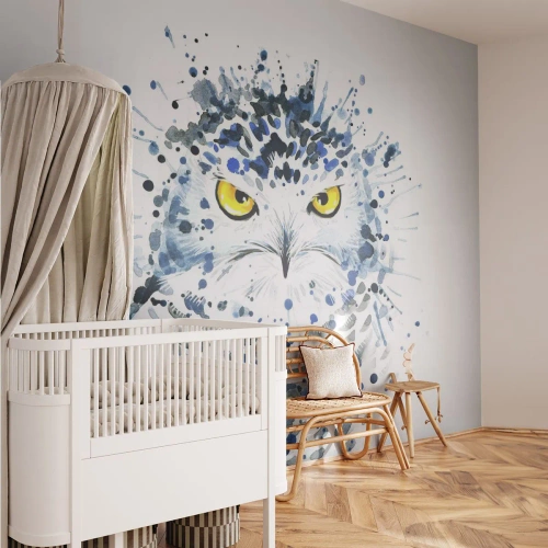 Fototapete Standard Eco - Direkt in die Augen - Vogel, Eule, Tiere - 300x210 cm