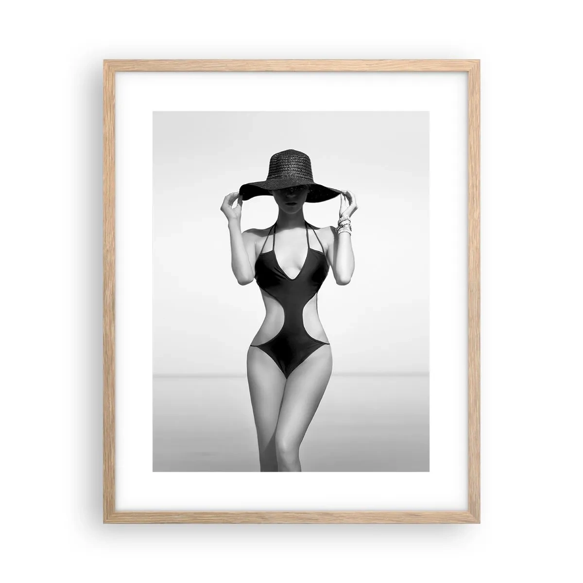 Poster in einem Rahmen aus heller Eiche - Mein Name ist: Eleganz - 40x50 cm