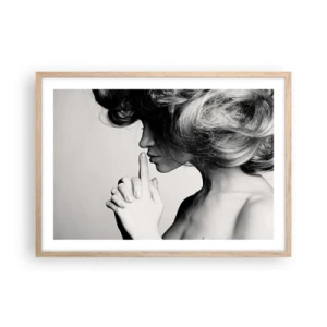 Poster in einem Rahmen aus heller Eiche - Auf sich selbst hören - 70x50 cm