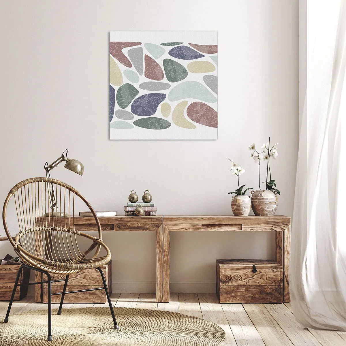 Bild auf Leinwand - Leinwandbild - Mosaik aus pulverförmigen Farben - 30x30 cm