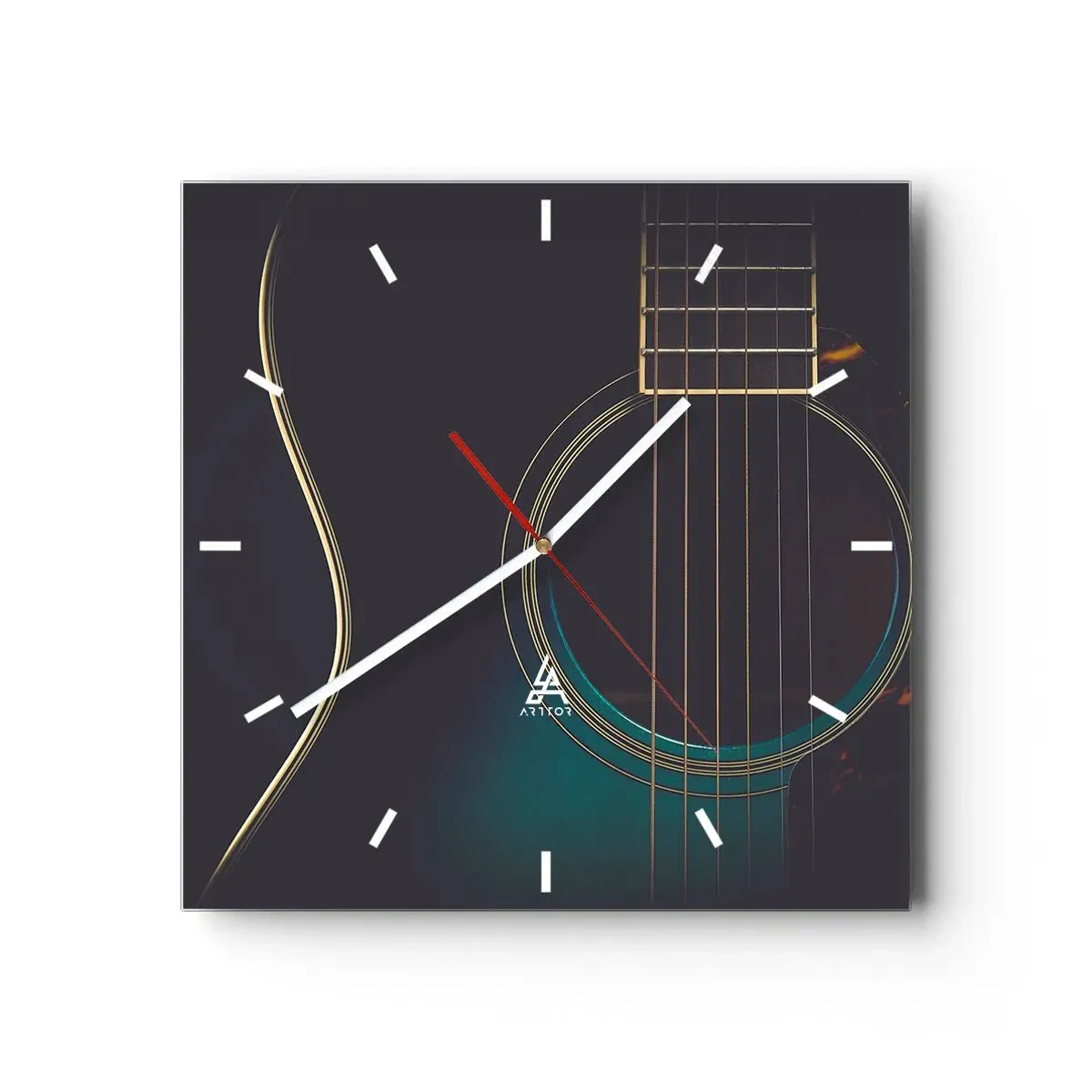 Wanduhr - Glasuhr - Einen Moment bevor es ertönt - 40x40 cm