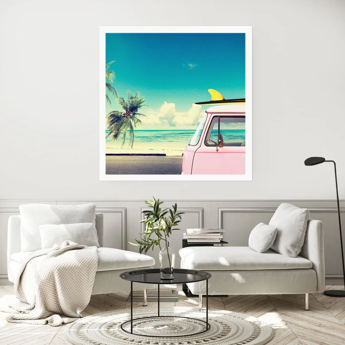 Poster - Zeit um in die Ferien zu starten - 30x30 cm