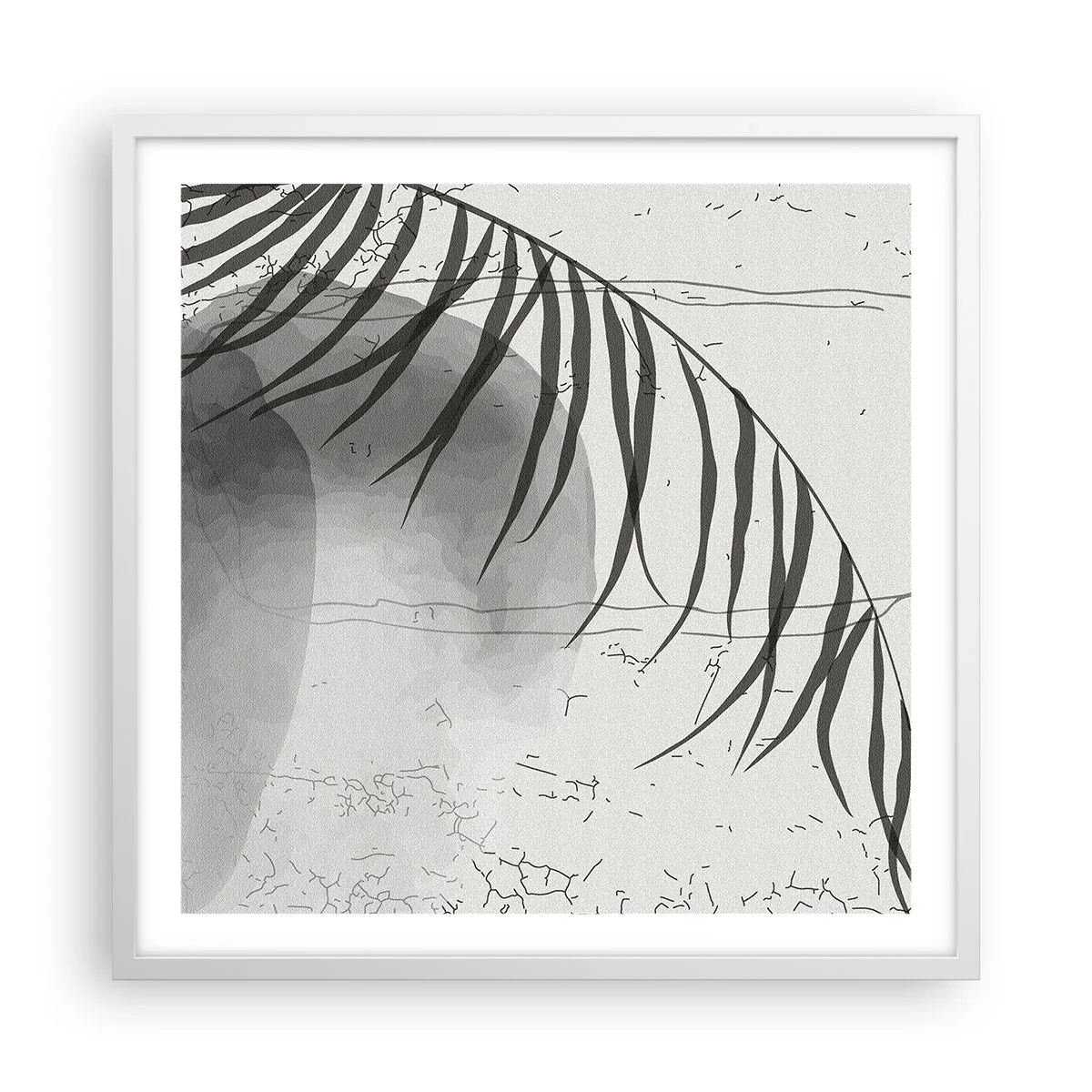 Poster in einem weißen Rahmen - Subtile Exotik der Natur - 60x60 cm