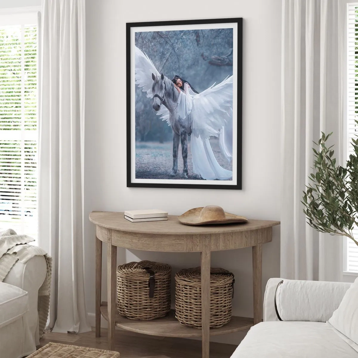 Poster in einem schwarzem Rahmen - Ein inspirierter Moment - 40x50 cm