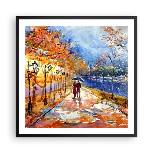 Poster in einem schwarzem Rahmen - Gemeinsam bis an die Grenze der Zeit - 60x60 cm