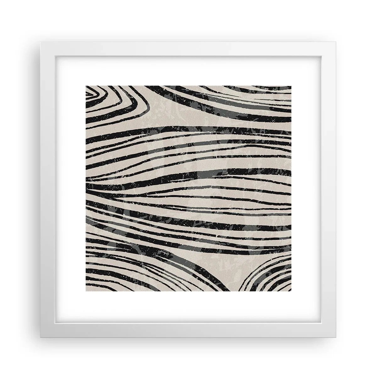 Poster in einem weißen Rahmen - Linienpool - 30x30 cm