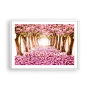 Poster in einem weißen Rahmen - Der Weg ins Paradies - 70x50 cm