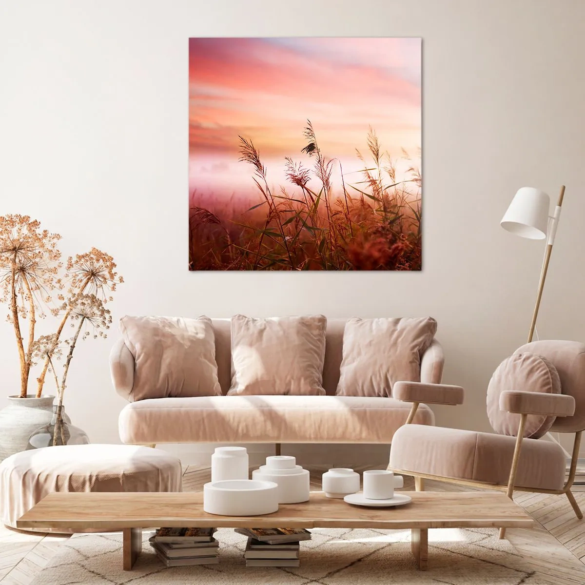 Bild auf Leinwand - Leinwandbild - Drachen, Löwenzahn, Wind - 70x70 cm