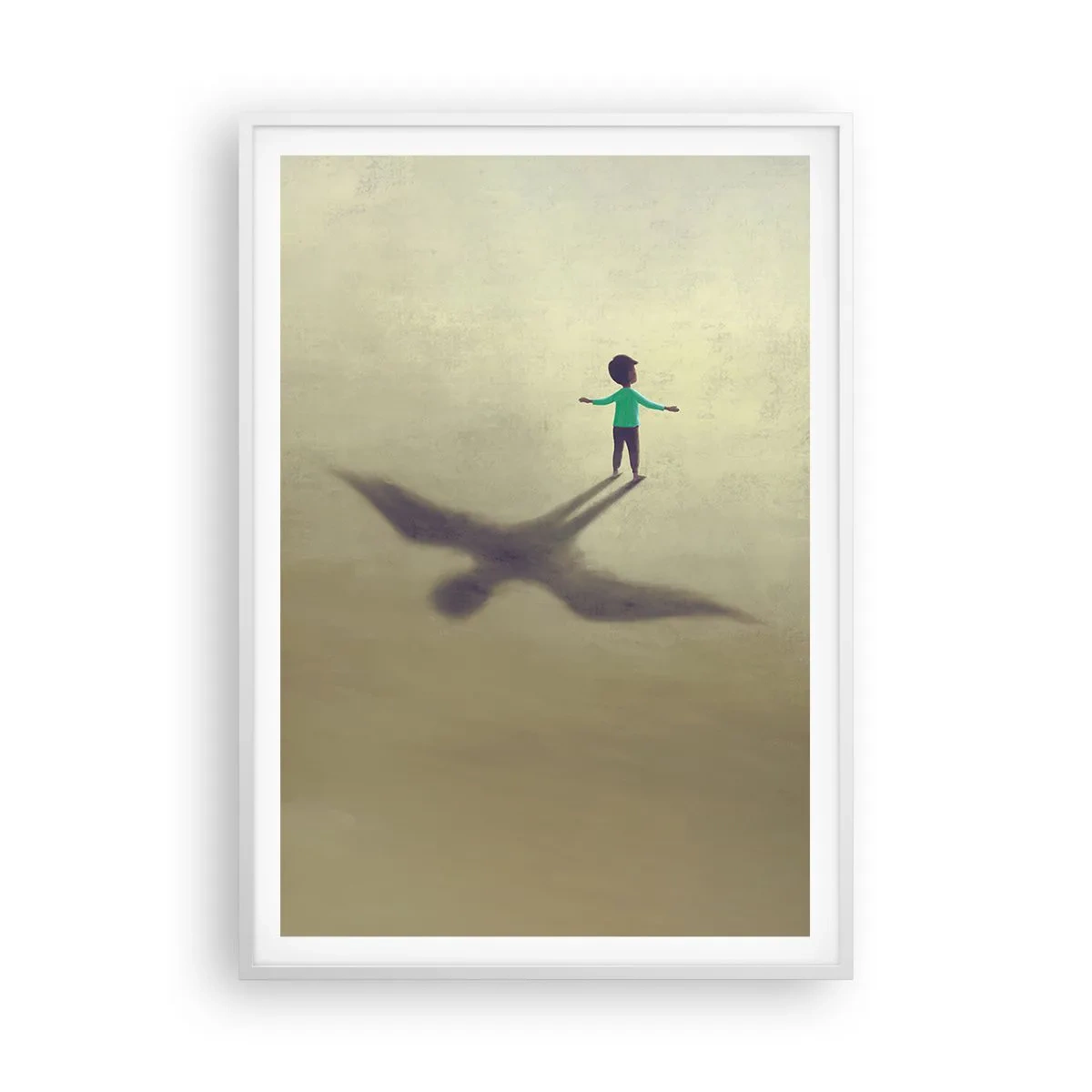 Poster in einem weißen Rahmen - Der Held der Zukunft - 70x100 cm