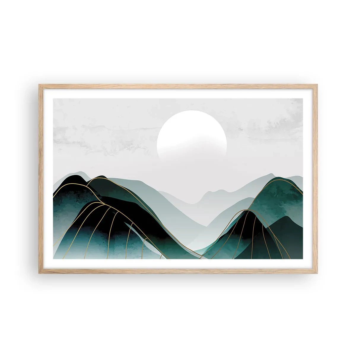 Poster in einem Rahmen aus heller Eiche - In voller Majestät - 91x61 cm