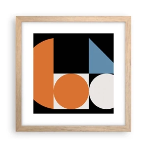 Poster in einem Rahmen aus heller Eiche - Bebilderte Anordnung - 30x30 cm