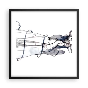 Poster in einem schwarzem Rahmen - Touch-Studie - 50x50 cm