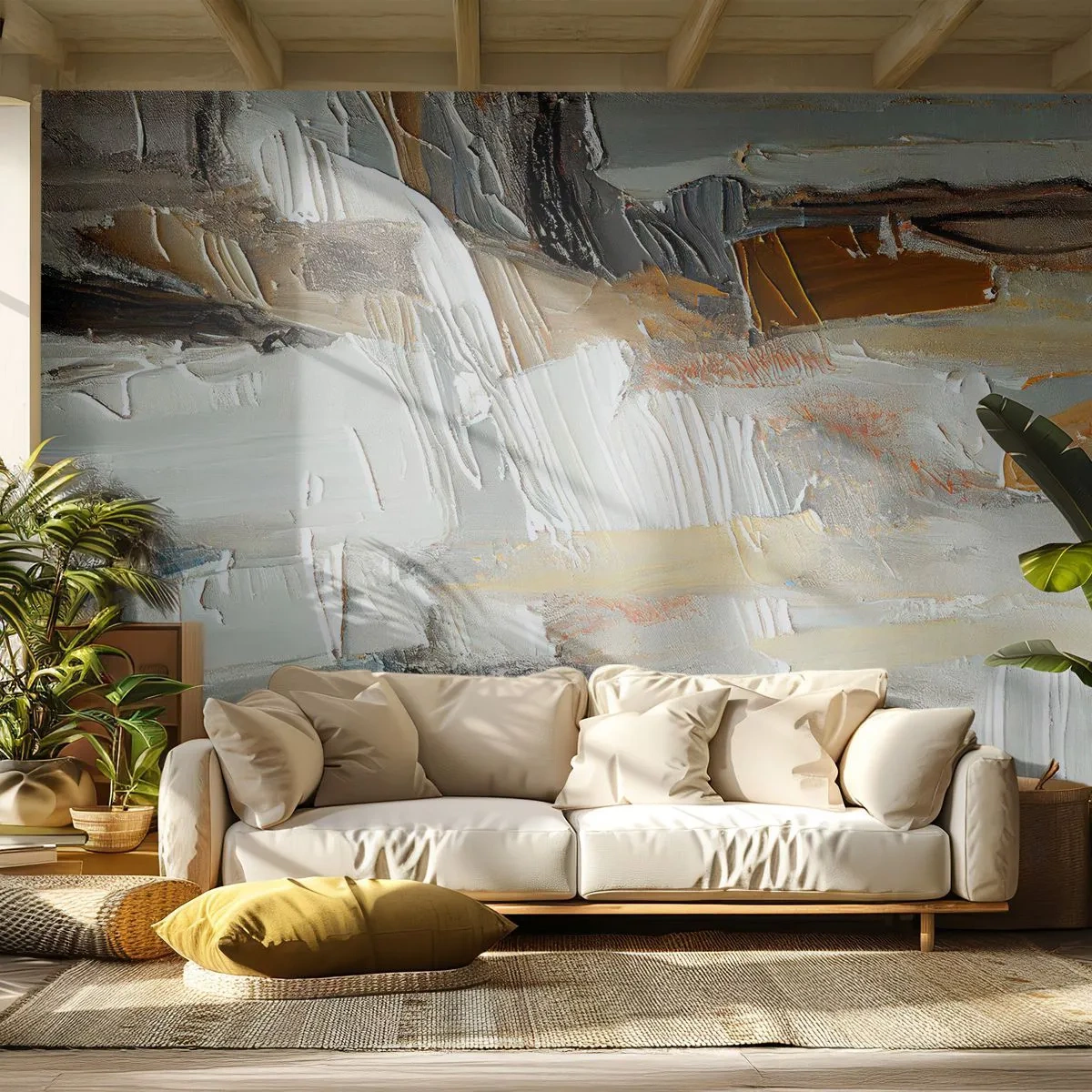 Fototapete Premium Sand - Bunte Schichten - Stück, Malen, Malerei - 350x256 cm