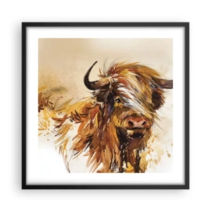 Poster in einem schwarzem Rahmen - Stolz des Jägers - 50x50 cm