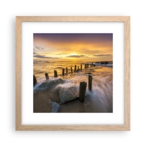 Poster in einem Rahmen aus heller Eiche - Die raue Schönheit der Ostsee - 30x30 cm