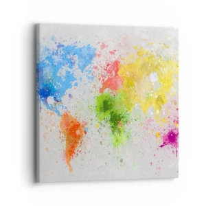 Bild auf Leinwand - Leinwandbild - Alle Farben der Welt - 30x30 cm