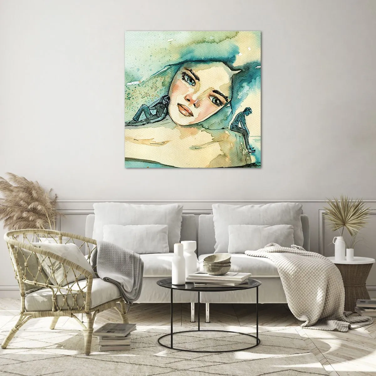 Glasbild - Bild auf glas - Bin ich blau? - 50x50 cm