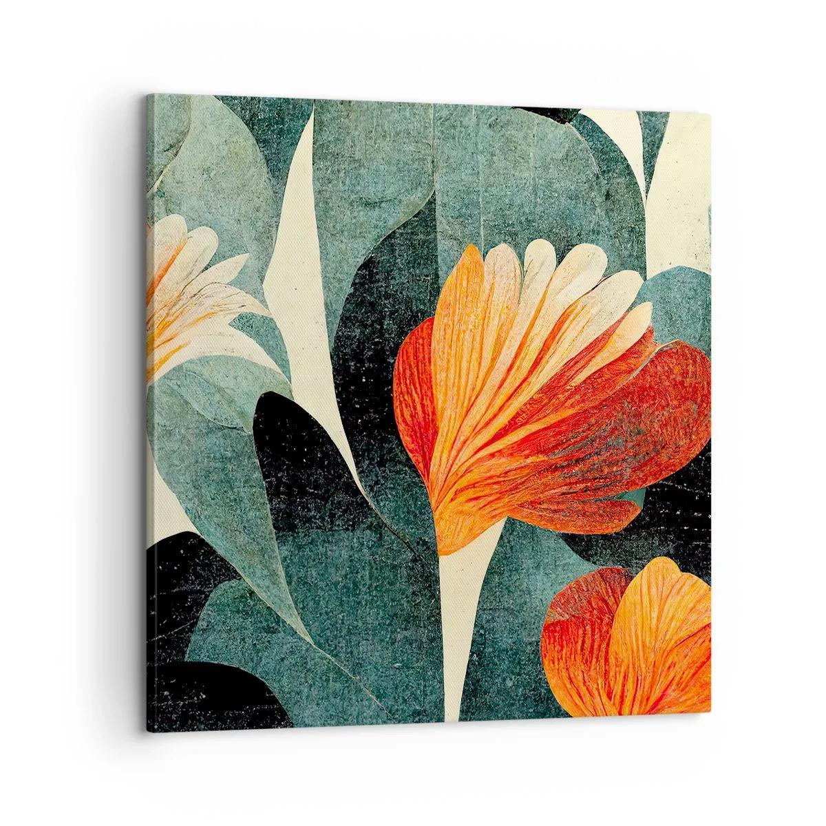 Bild auf Leinwand - Leinwandbild - Hitze der Tropen und Kühle des Grüns - 60x60 cm