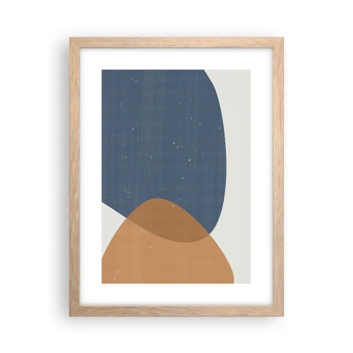 Poster in einem Rahmen aus heller Eiche - Ovale und Einflüsse - 30x40 cm