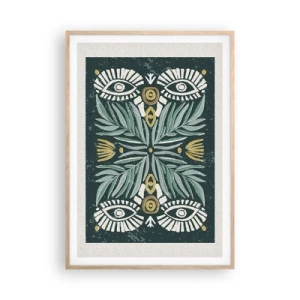 Poster in einem Rahmen aus heller Eiche - Wie ein Volksausschnitt - 70x100 cm