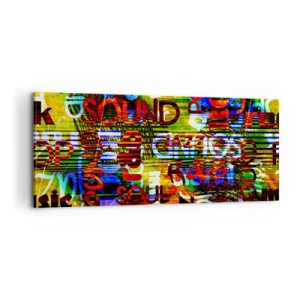 Bild auf Leinwand - Leinwandbild - Alle Farben des Klangs - 100x40 cm