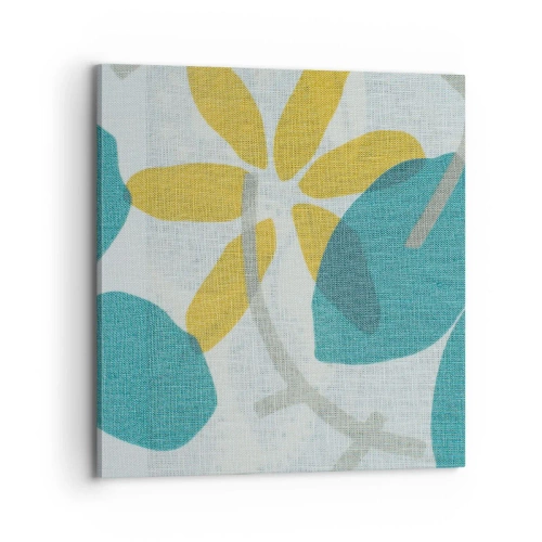 Bild auf Leinwand - Leinwandbild - Unter den azurblauen Blättern - 70x70 cm