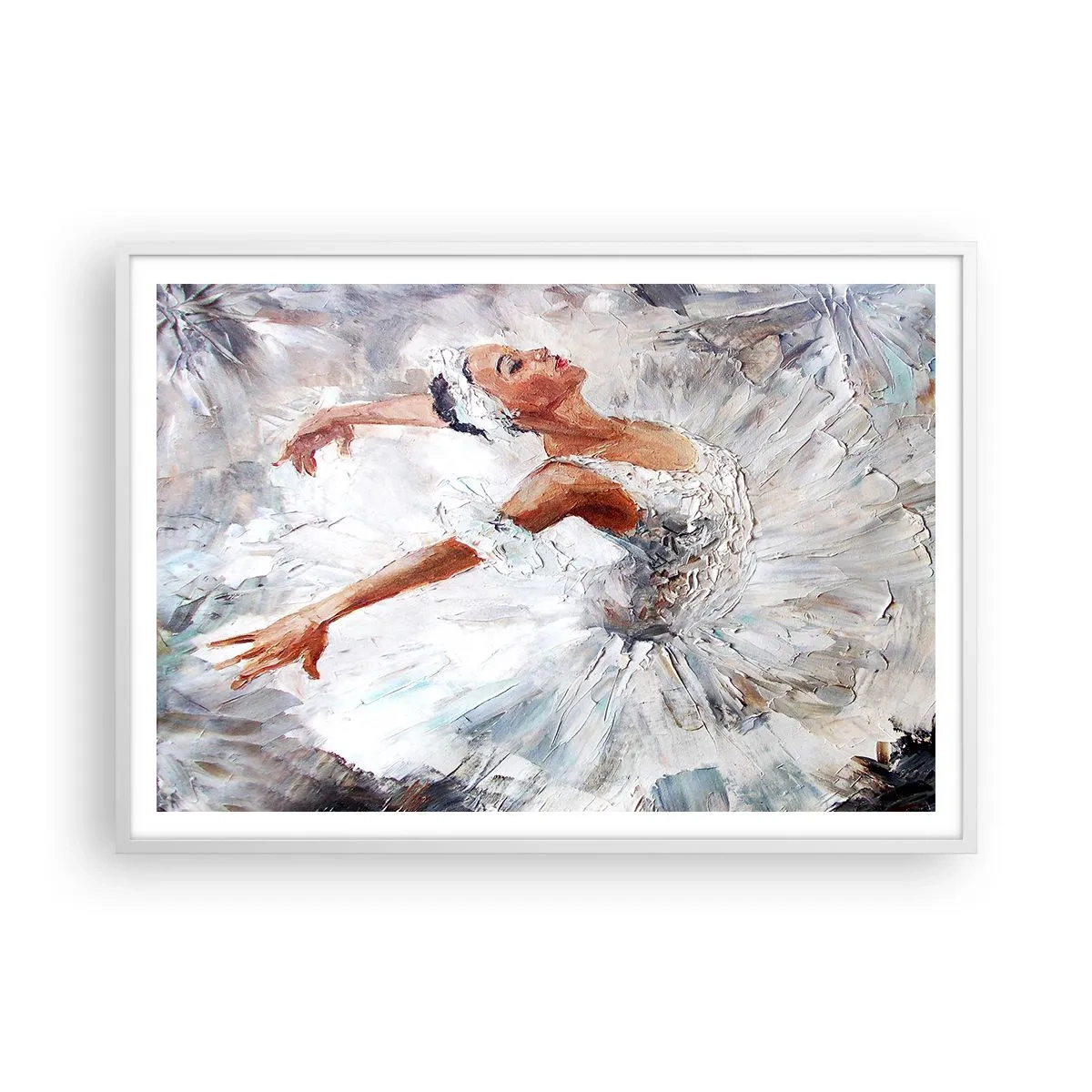 Poster in einem weißen Rahmen - Zart und leicht wie Tüll - 100x70 cm