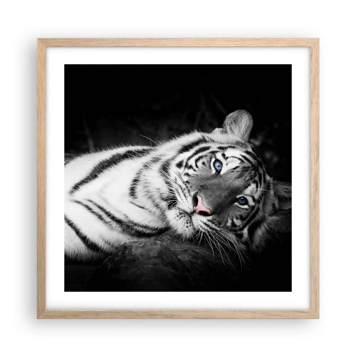 Poster in einem Rahmen aus heller Eiche - Wildnis und Frieden - 50x50 cm