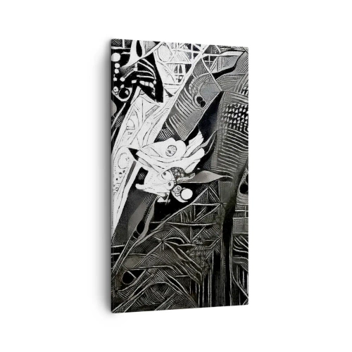 Bild auf Leinwand - Leinwandbild - Nur ein scheinbar grauer Mann - 45x80 cm