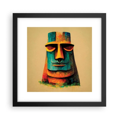 Poster in einem schwarzem Rahmen - Statuenhaft und sympathisch - 30x30 cm