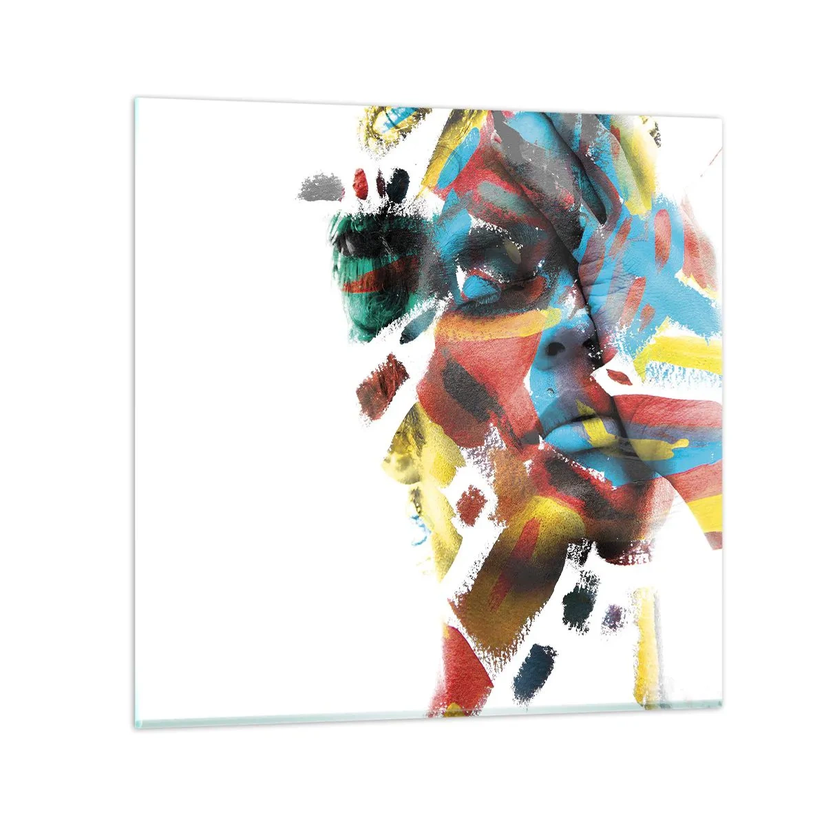 Glasbild - Bild auf glas - Eine bunte Persönlichkeit - 60x60 cm