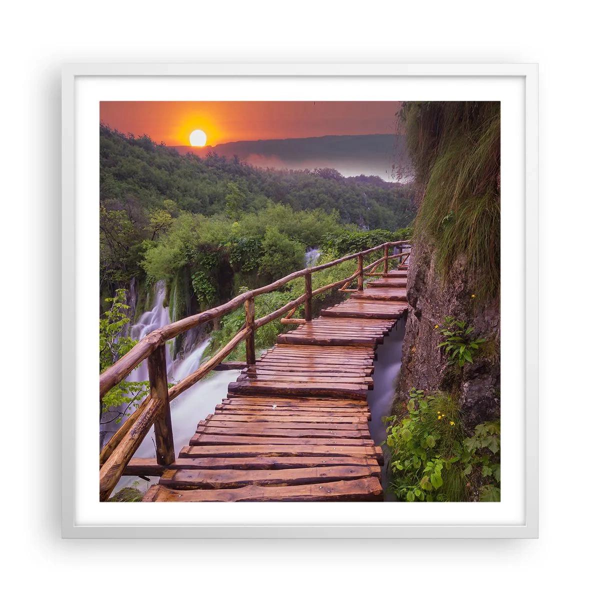 Poster in einem weißen Rahmen - Schönheit jenseits des Glaubens - 60x60 cm