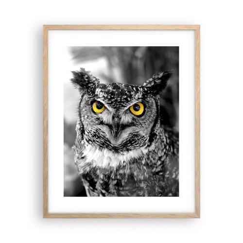 Poster in einem Rahmen aus heller Eiche - Nichts wird sich verstecken - 40x50 cm